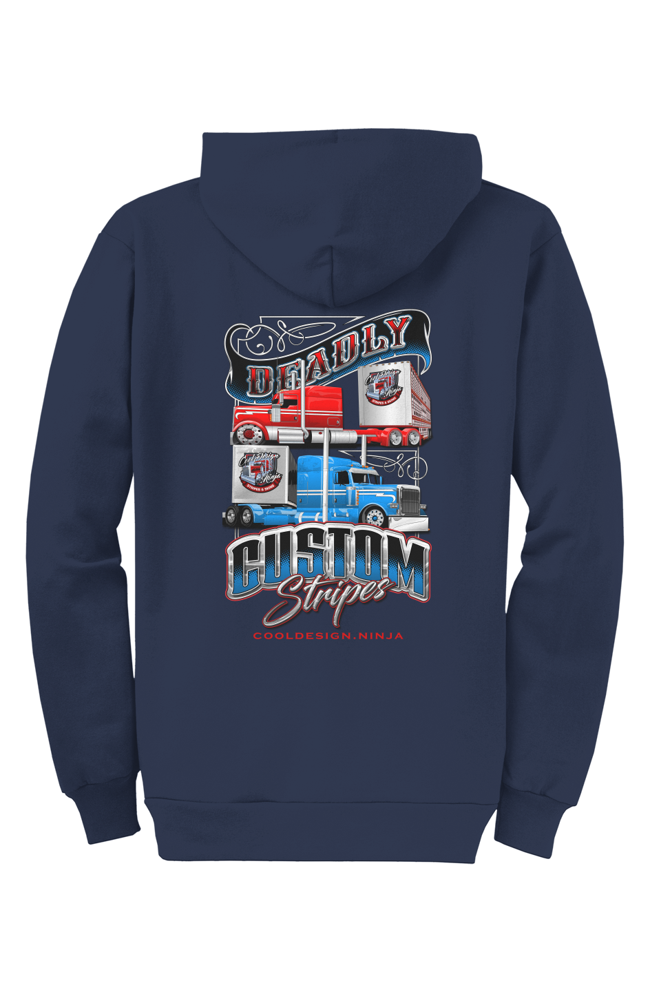 Deadly Custom Full Zip Hooded Sweatshirt
