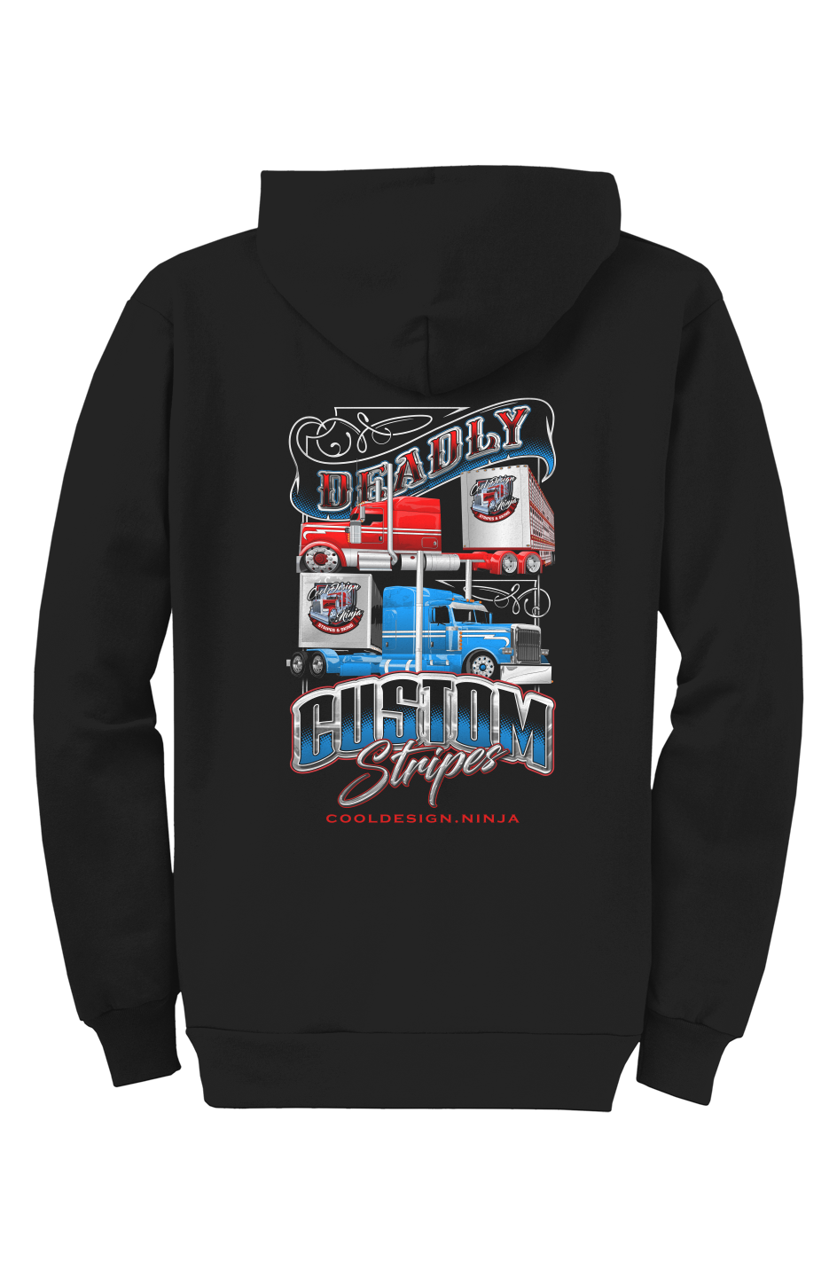 Deadly Custom Full Zip Hooded Sweatshirt